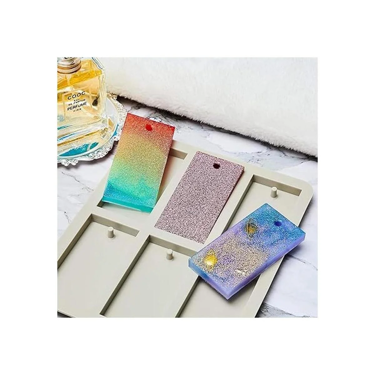 3 moldes de cera de silicona moldes rectangulares de_5