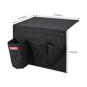 Zafit Organizador de noche de lino de 4 bolsillos_3