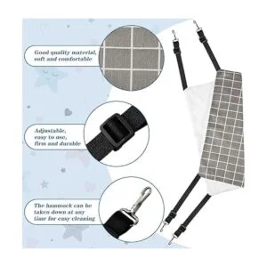 Hamaca colgante reversible para gatos suave_5