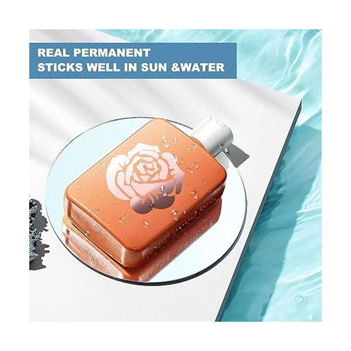 HTVRONT Vinilo cromado de oro rosa vinilo metálico de_4