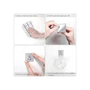 Ganchos adhesivos de pared resistentes impermeables de_4