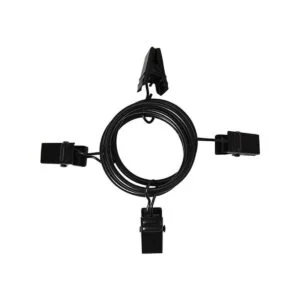 LLPJS Paquete de 40 anillos de cortina con clips ganchos_3