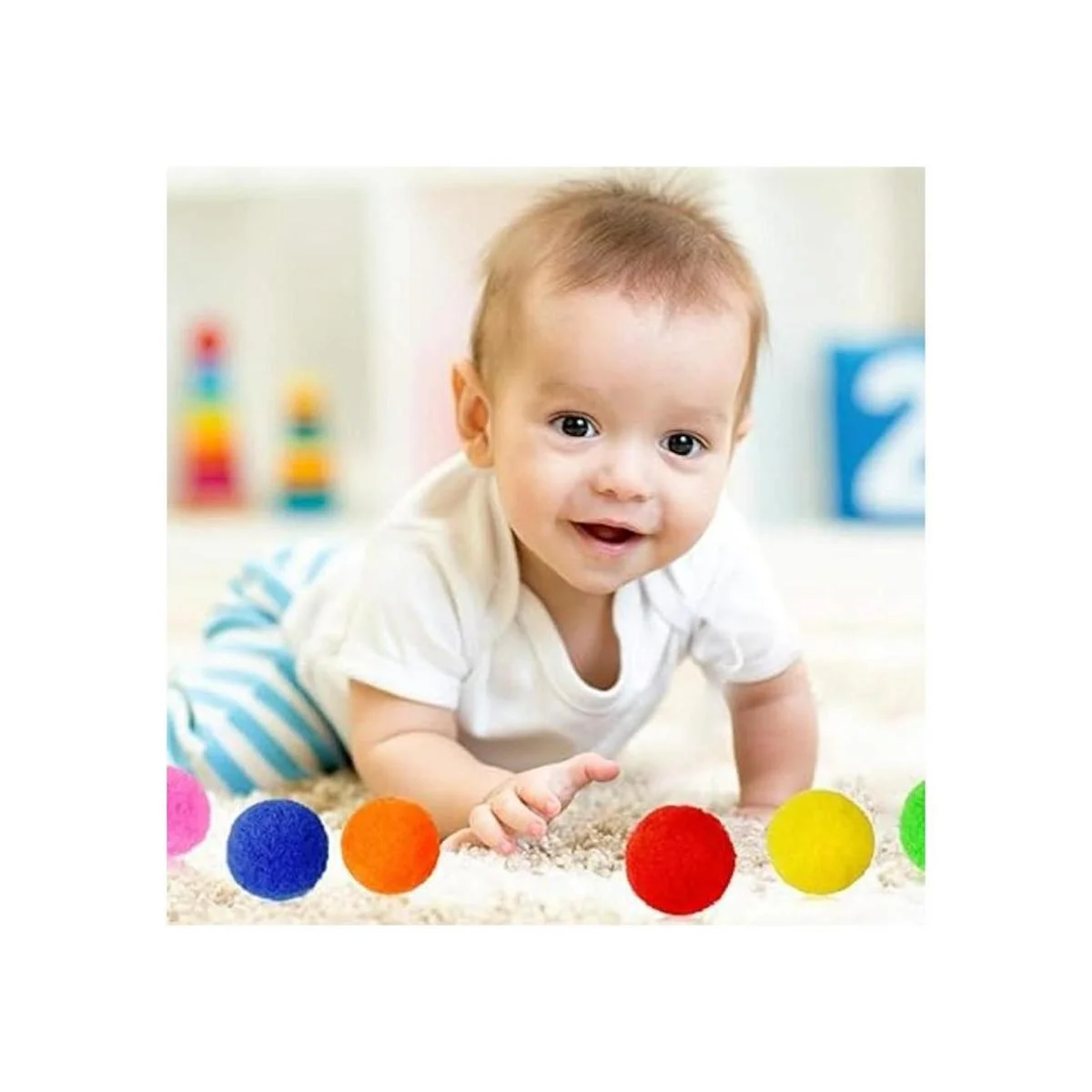 60 pompones 15 colores 2 pulgadas muy grandes_7