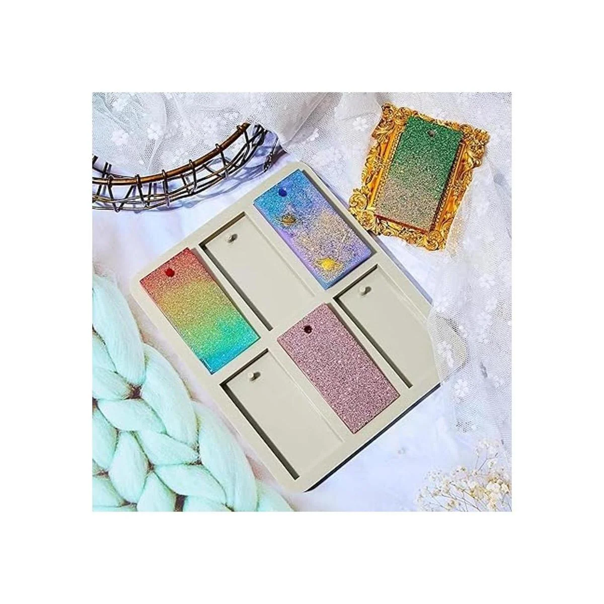 3 moldes de cera de silicona moldes rectangulares de_6