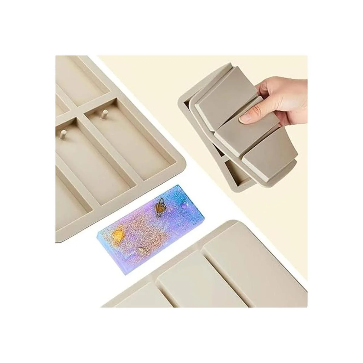 3 moldes de cera de silicona moldes rectangulares de_4