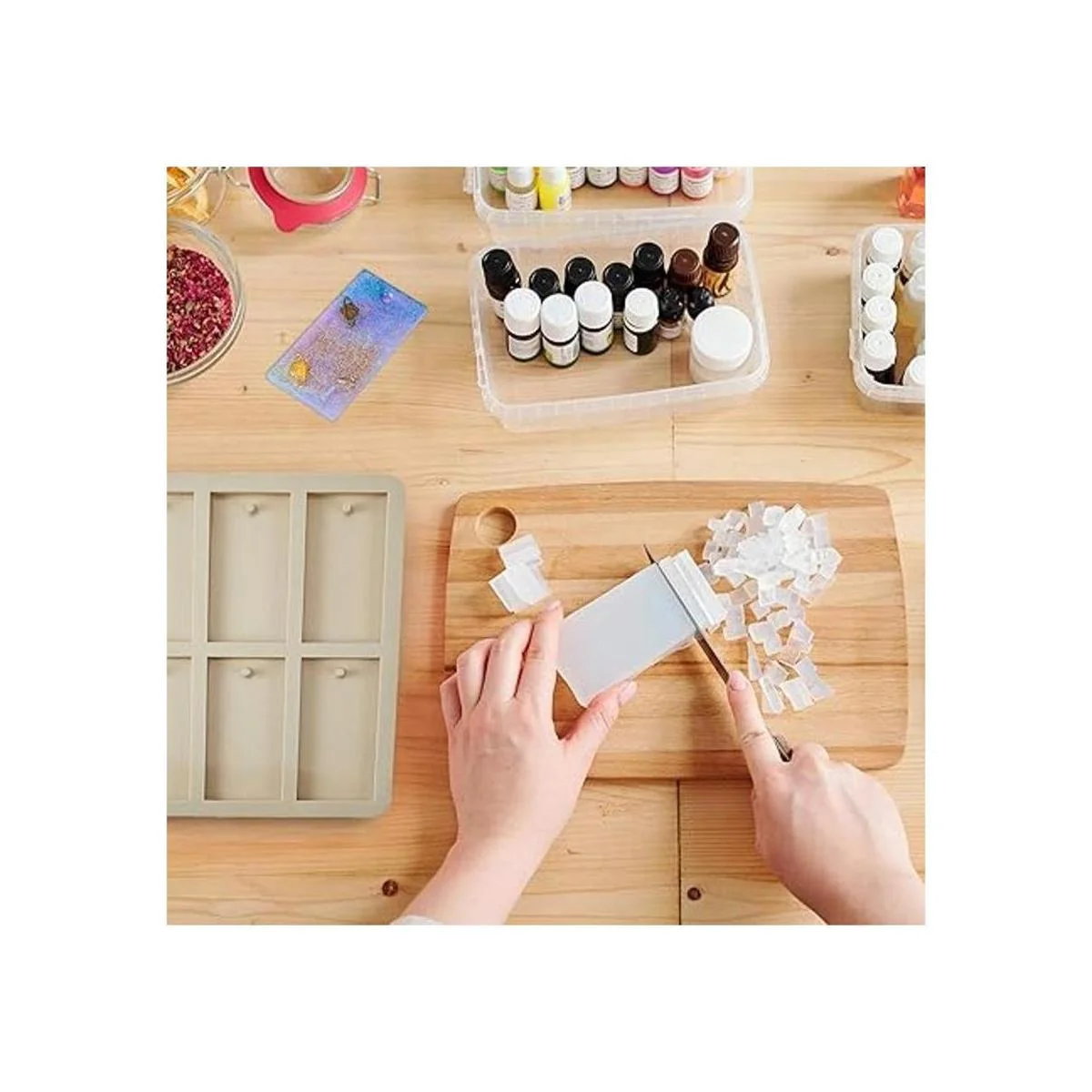 3 moldes de cera de silicona moldes rectangulares de_7