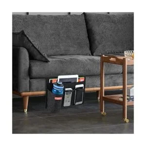 Zafit Organizador de noche de lino de 4 bolsillos_7