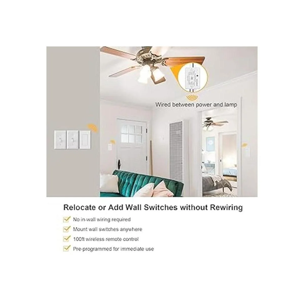 Suraielec Interruptor de luz remoto inalámbrico sin_2