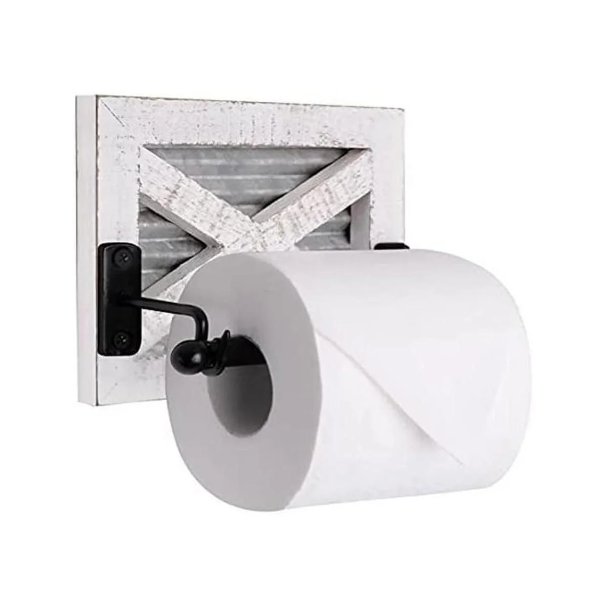 Autumn Alley Soporte de papel higiénico blanco de granja_1