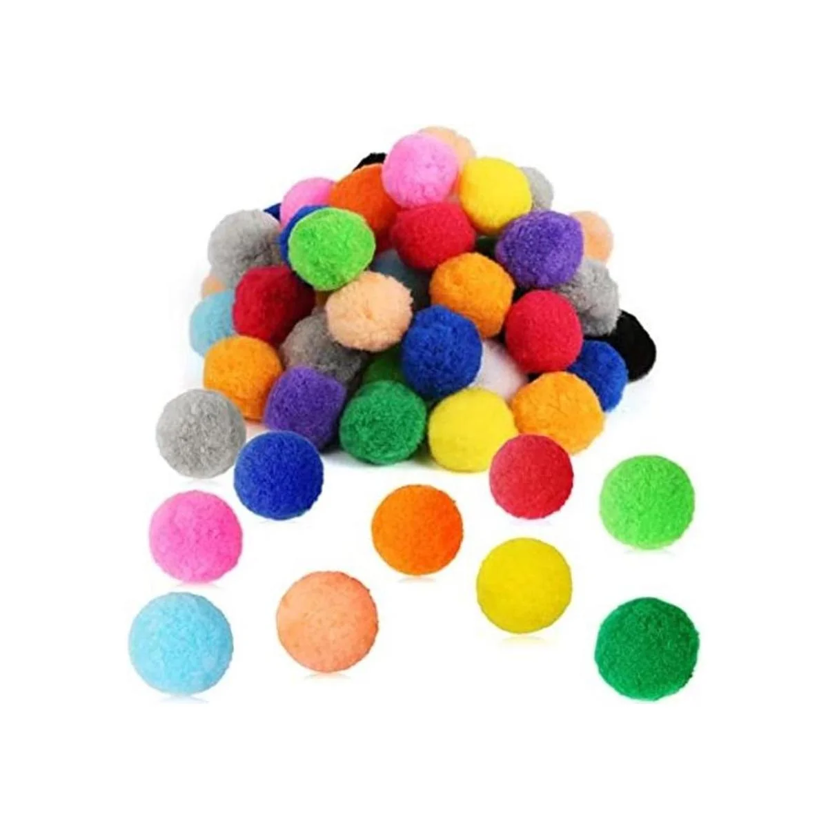 60 pompones 15 colores 2 pulgadas muy grandes_1