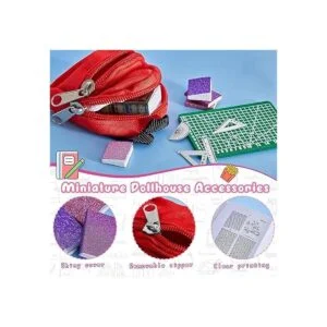 Juego de 17 piezas de mini material escolar para muñecas_4