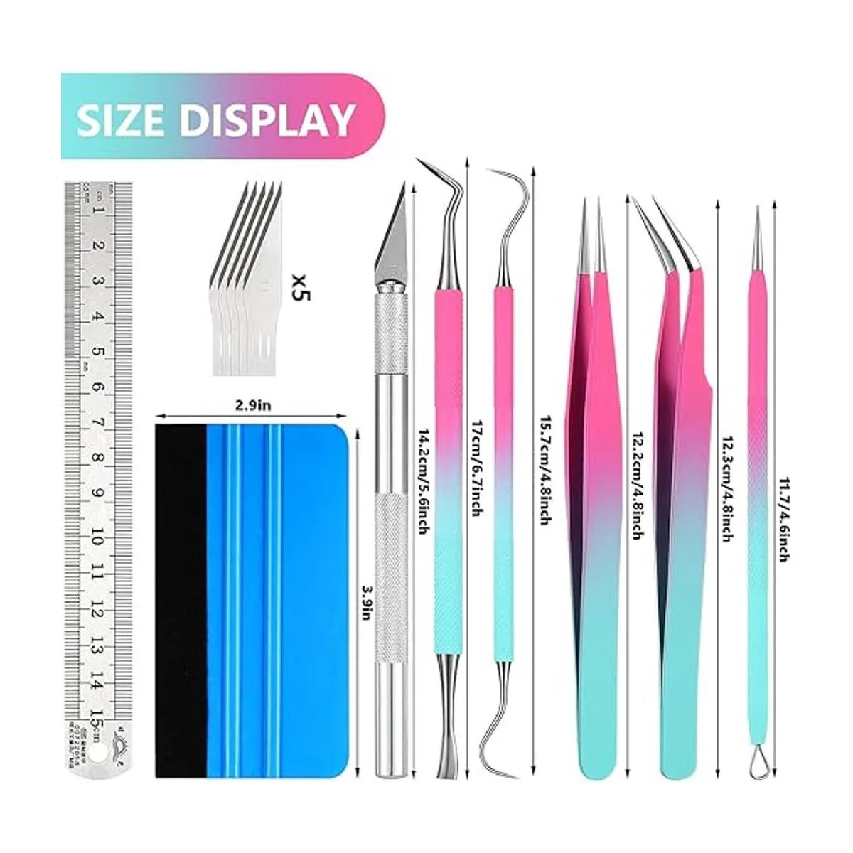 Kit de herramientas de silueta de deshierba 13 piezas_2