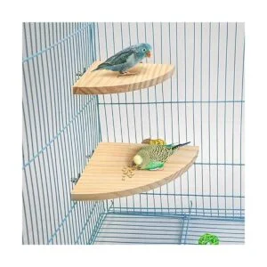 Suruikei Juego de 2 plataformas de perca para pájaros_7