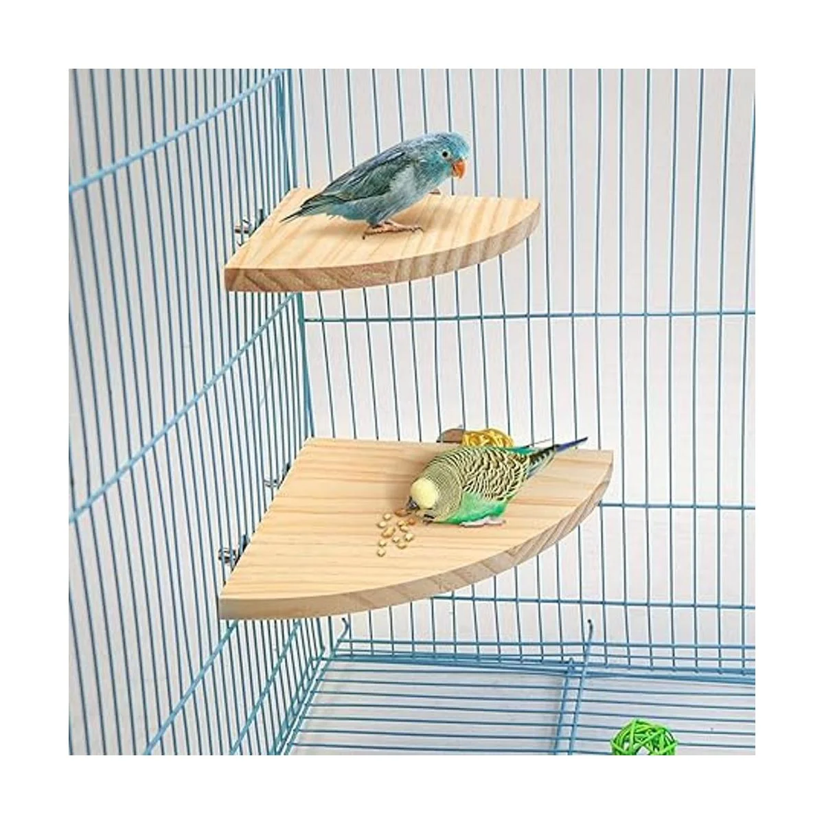 Suruikei Juego de 2 plataformas de perca para pájaros_7