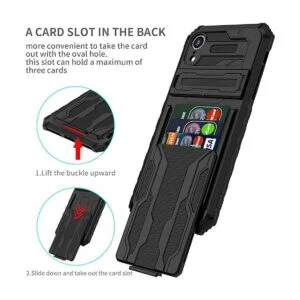 THMEIRA Funda para iPhone XR con tarjetero de crédito_2