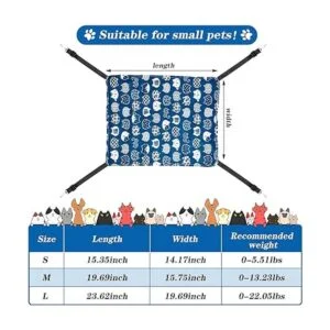 Hamaca colgante reversible para gatos suave_3