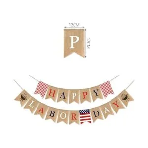 SWYOUN Bandera de arpillera feliz día de trabajo con_4