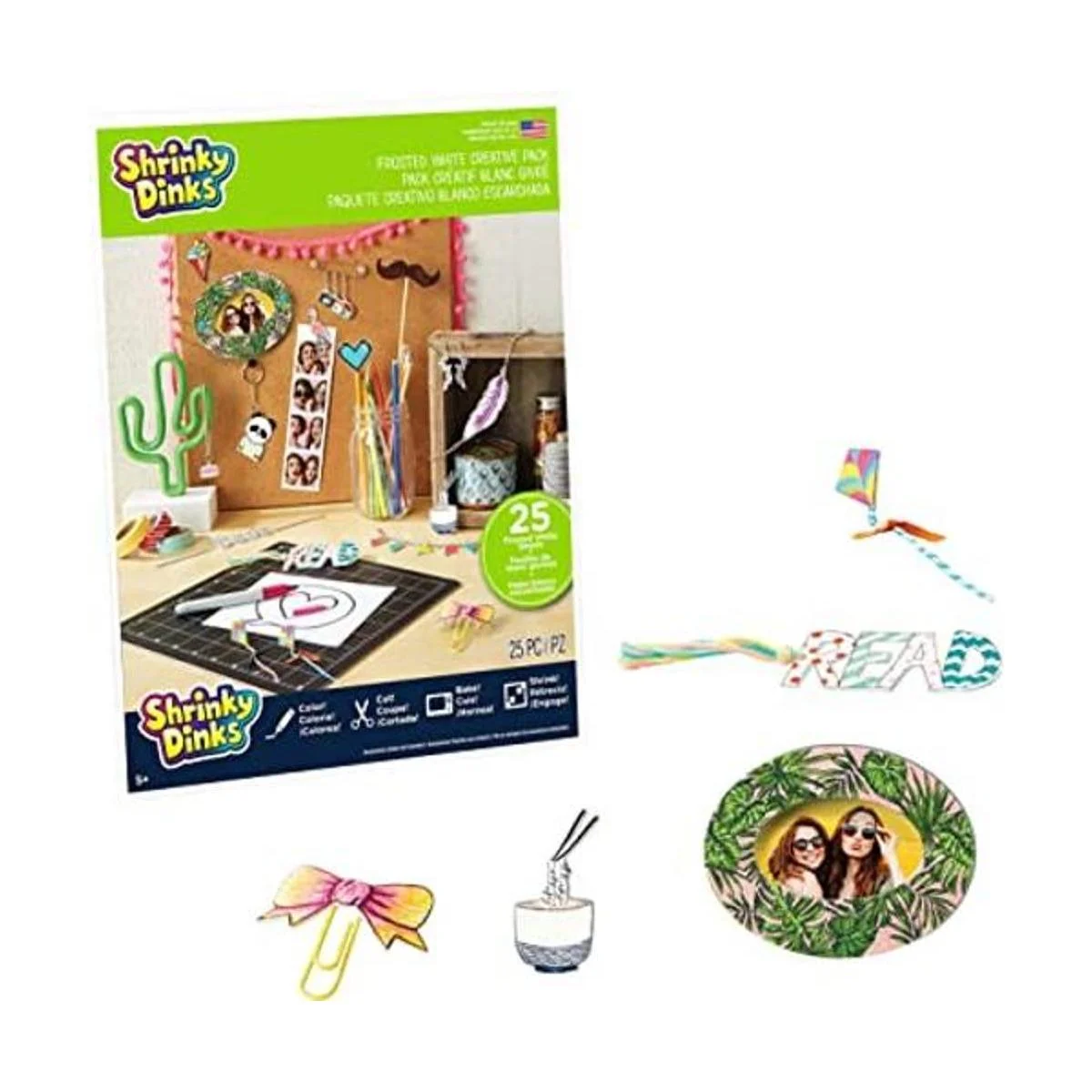 Just Play Shrinky Dinks Paquete creativo de 25 hojas de_1