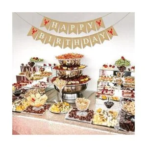 Pancarta rústica de yute de arpillera con diseño de_5