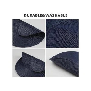 WANYD Manteles individuales redondos para mesa de comedor_5