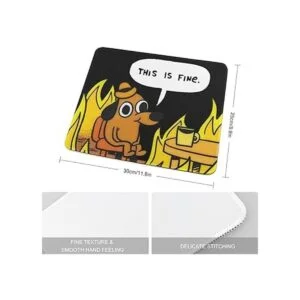 This is Fine Dog Fire Alfombrilla de mouse antideslizante_3