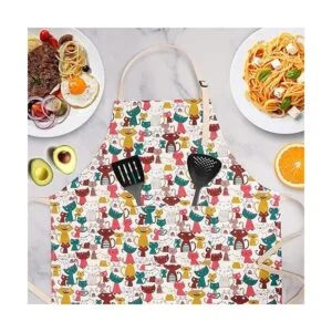 CRJHNS Bonito delantal con 2 bolsillos para mujer correa_3