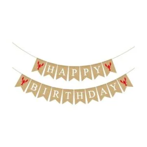 Pancarta rústica de yute de arpillera con diseño de_1