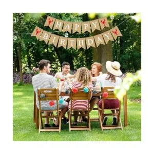 Pancarta rústica de yute de arpillera con diseño de_3