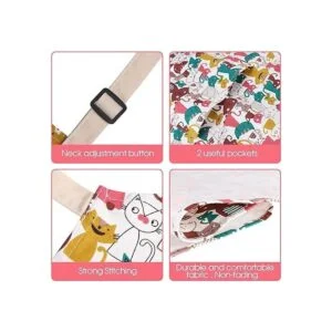 CRJHNS Bonito delantal con 2 bolsillos para mujer correa_2