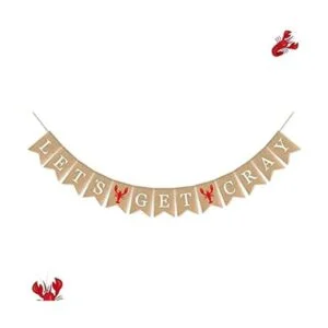 SWYOUN Arpillera Lets Get Cray Banner Verano Crawfish_4