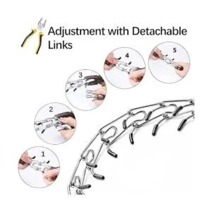 Collar de punta para perro collar de pinza para perro con_6