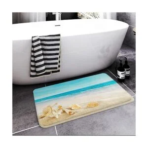 Britimes Tapetes de baño de playa y concha de mar_3