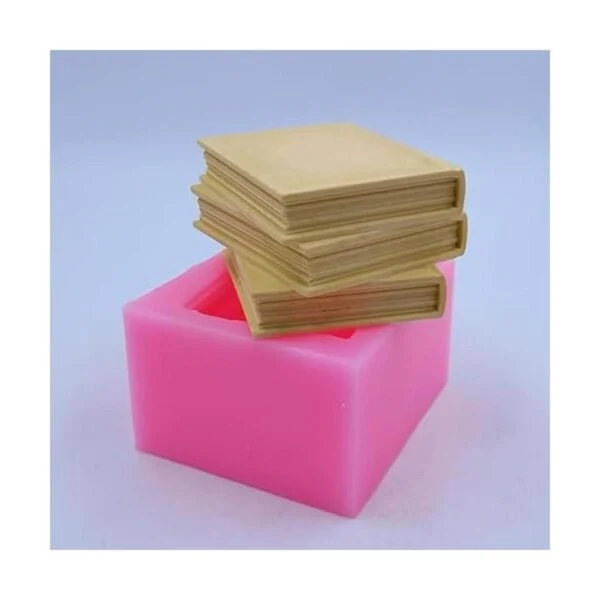 Molde de jabón de libro 3D hecho a mano vela cera_2