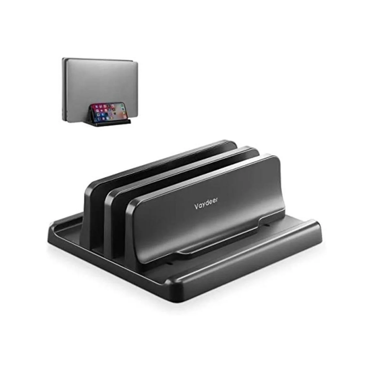 VAYDEER Soporte vertical de plástico de doble ranura_1