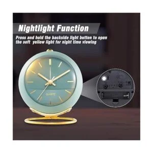 AYRELY Reloj despertador de escritorio a pilas con luz_5