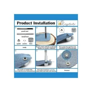 Raydodo Juego de 200 ojales reforzados kit de ojales de_3