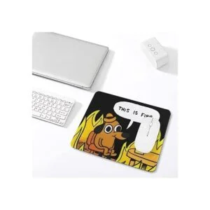 This is Fine Dog Fire Alfombrilla de mouse antideslizante_5
