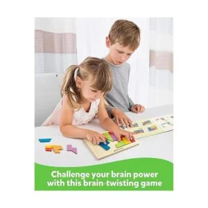 Coogam Bloques de rompecabezas de madera geométricos_2