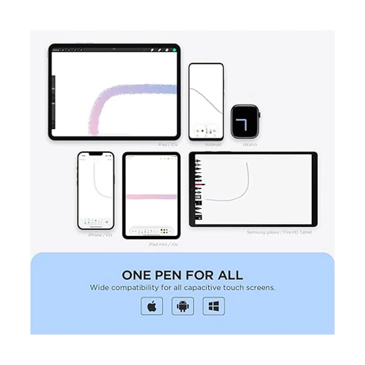 Bolígrafo para tableta lápiz capacitivo con punta de_2