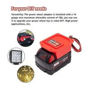 Adaptador para Power Wheel para batería Milwaukee M18 de_2