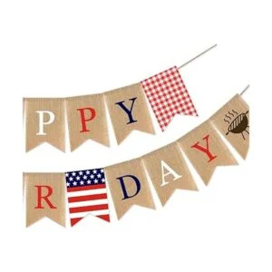 SWYOUN Bandera de arpillera feliz día de trabajo con_3