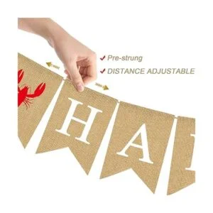 Pancarta rústica de yute de arpillera con diseño de_2