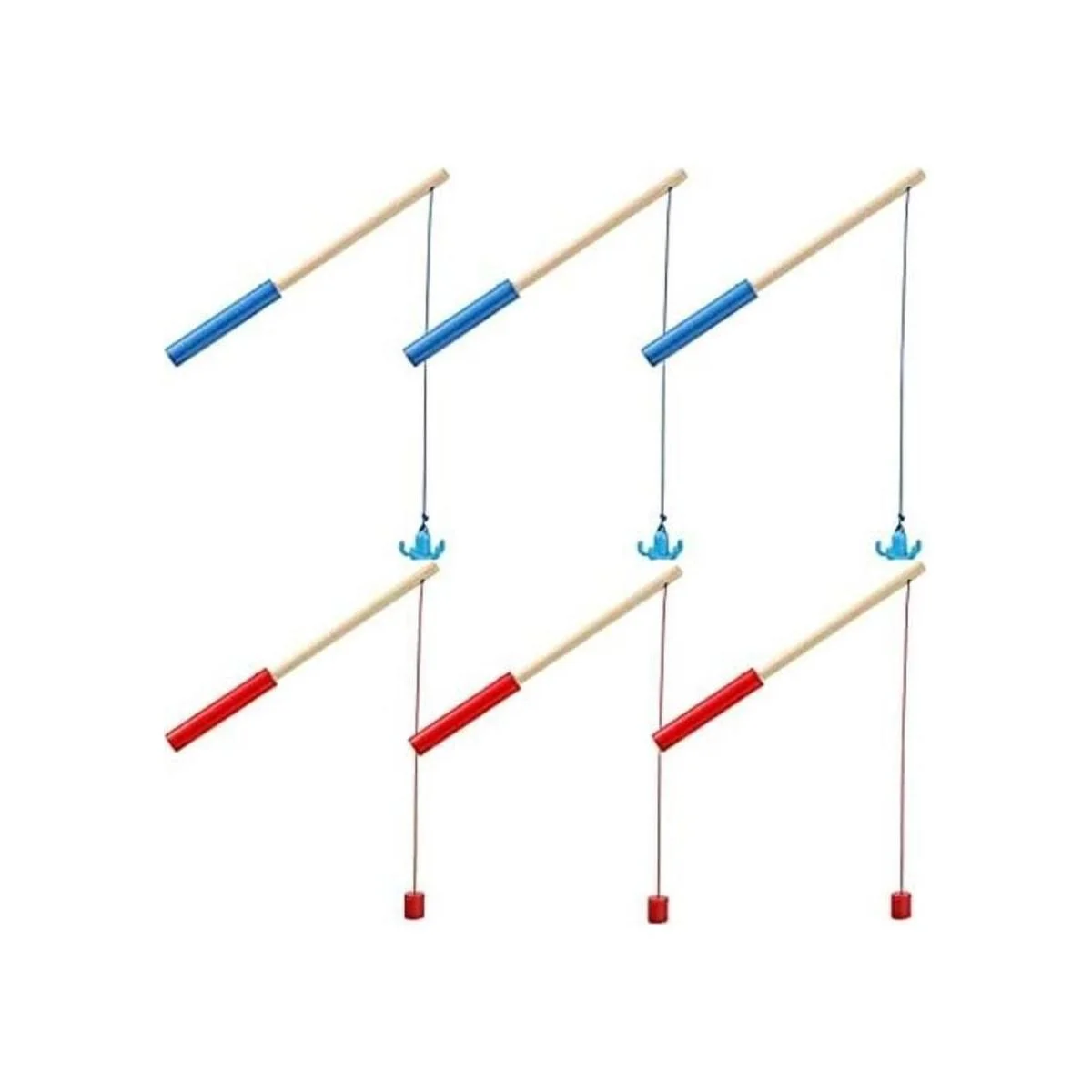 Sumind 6 piezas de bastones de pesca magnéticos para_1
