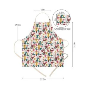 CRJHNS Bonito delantal con 2 bolsillos para mujer correa_7