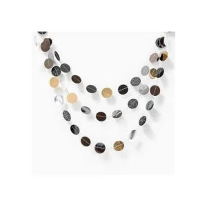 Guirnalda circular de color negro plateado champán dorado_2