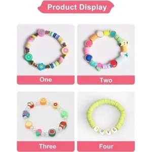 Aunifun 4560 piezas de perlas de arcilla Kit de cuentas_4