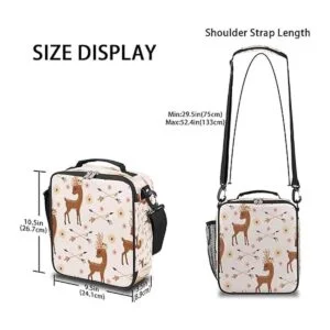 Fiambrera de ciervo animal para niños bolsa de almuerzo_3