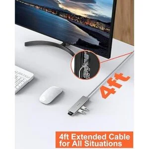 Aceele Hub USB 3.0 6 puertos Ultra Slim Data USB Hub con_2