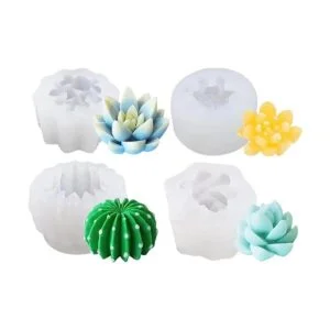 Woohome Molde suculento de silicona 9 unidades diseño_2