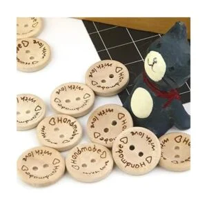 200 botones de madera de 1 pulgada botones de madera de_6